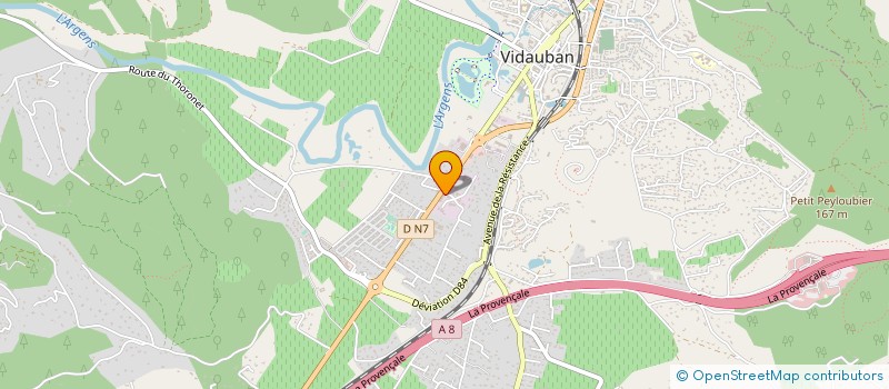localisation de l'entreprise AGENCE VAROISE EN AGENCEMENT à VIDAUBAN
