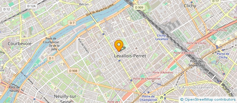 localisation de l'entreprise AGENCE WIDE à LEVALLOIS-PERRET