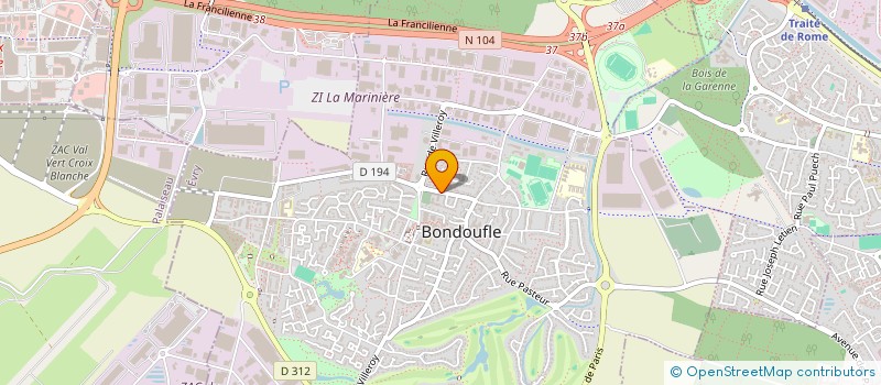 localisation de l'entreprise AGENCEMENT BATIMENT MENUISERIE ALUMINIUM à BONDOUFLE