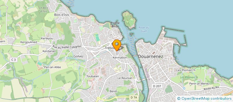 localisation de l'entreprise AGENCEMENT BOIS CHARPENTE à DOUARNENEZ