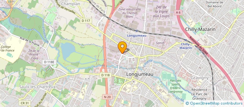 localisation de l'entreprise AGENCEMENT CHAUFFAGE PLOMBERIE RENOVATION BATIMENT à LONGJUMEAU