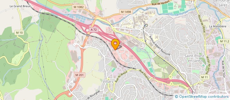 localisation de l'entreprise AGENCEMENT - CONCEPTION - MOBILIER - TRAVAUX  SAINT-ETIENNE