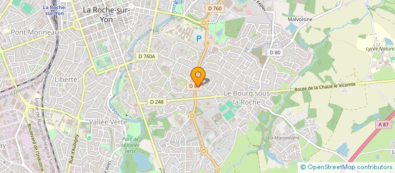 localisation de l'entreprise AGENCEMENT FERMETURE DIMENSION PERSONALISEE à LA ROCHE-SUR-YON