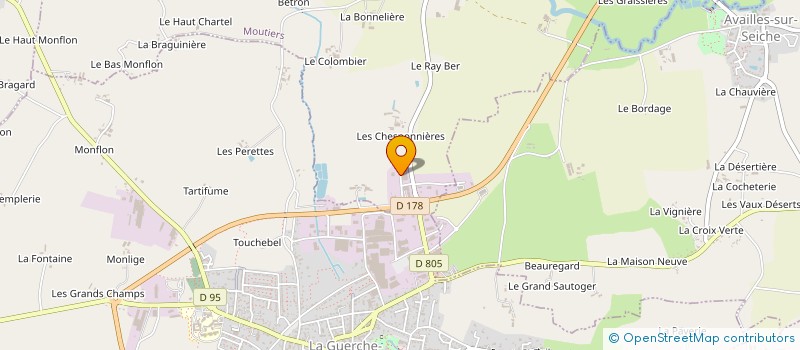 localisation de l'entreprise AGENCEMENT GUIHENEUX à MOUTIERS