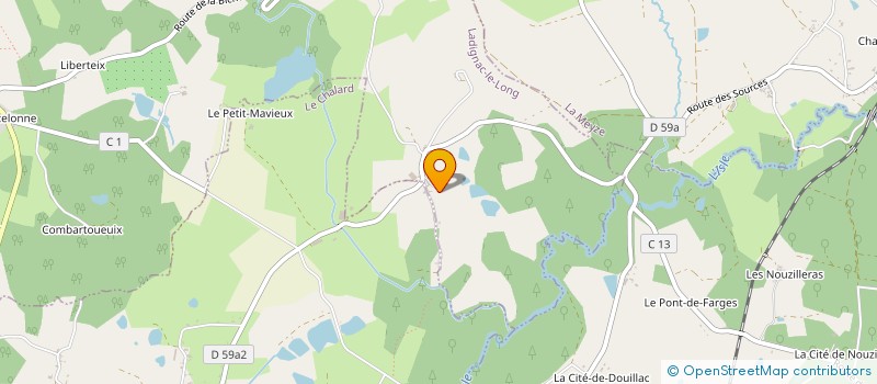 localisation de l'entreprise AGENCEMENT INTERIEUR ETUDE  LADIGNAC-LE-LONG