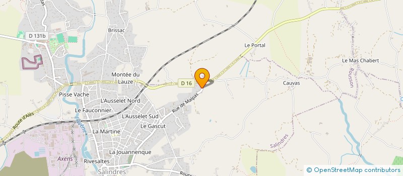 localisation de l'entreprise AGENCEMENT M.P.C.  SALINDRES