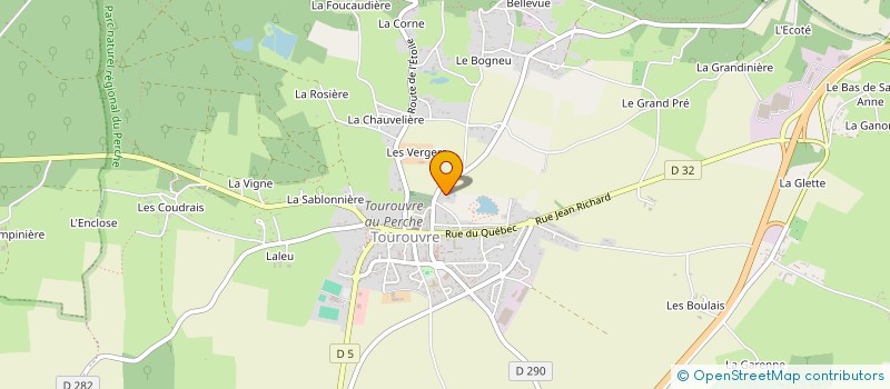 localisation de l'entreprise AGENCEMENT MACONNERIE COUVERTURE à TOUROUVRE AU PERCHE
