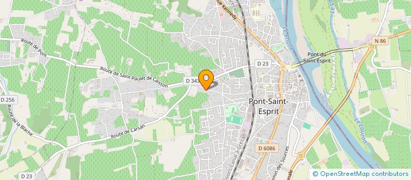 localisation de l'entreprise AGENCEMENT MENUISERIE BOIS  PONT-SAINT-ESPRIT