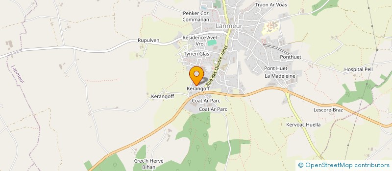 localisation de l'entreprise AGENCEMENT MENUISERIE SALAUN  LANMEUR