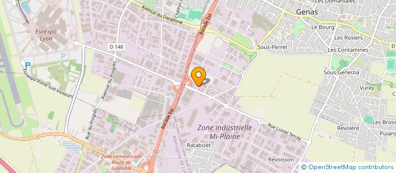 localisation de l'entreprise AGENCEMENT PLOMBERIE GENERALE TERTIAIRE  GENAS