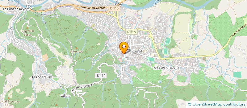 localisation de l'entreprise AGENCEMENT SANITAIRE PLOMBERIE INSTALLATION CHAUFFAGE à CERET