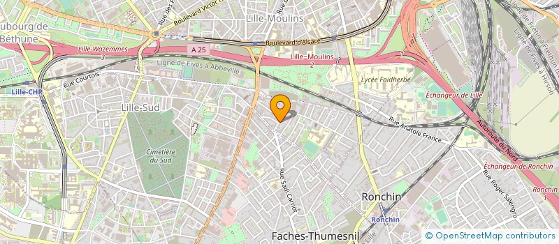 localisation de l'entreprise AGENCEMENT TRAVAUX TOITURES à LILLE