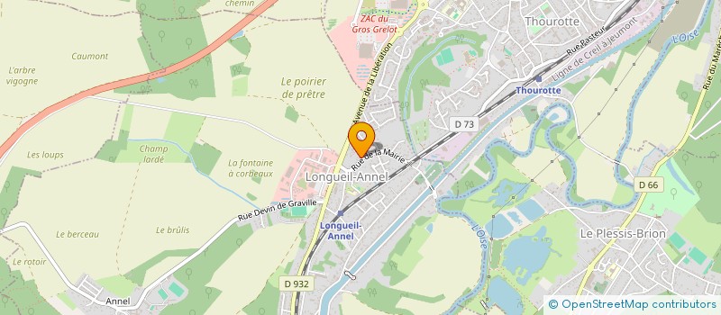 localisation de l'entreprise AGENCEMENT & WOOD à LONGUEIL-ANNEL