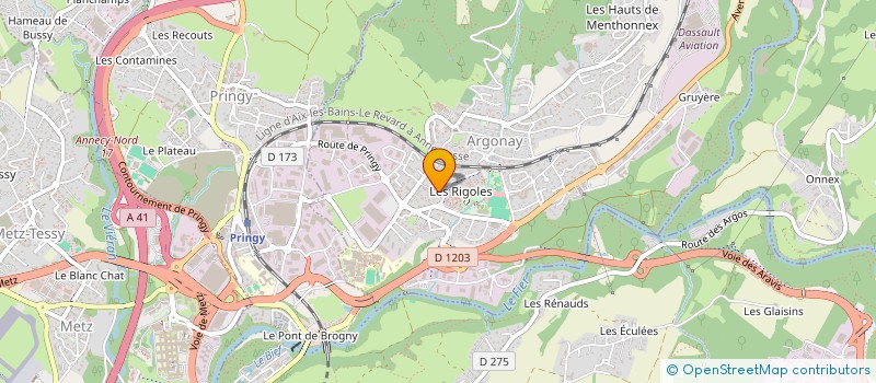 localisation de l'entreprise AGENCYZ à ARGONAY