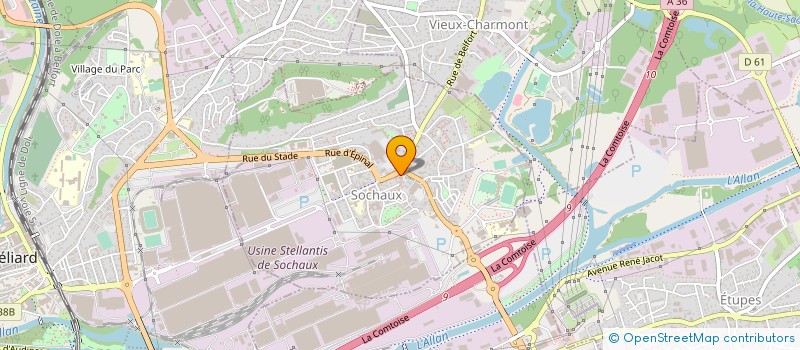 localisation de l'entreprise AGENOR BUREAUX à SOCHAUX