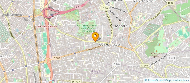 localisation de l'entreprise AGENT DOUBLE à MONTREUIL