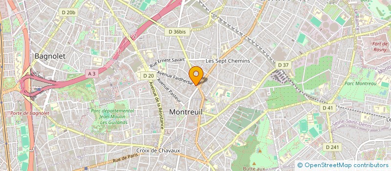 localisation de l'entreprise AGERATE à MONTREUIL