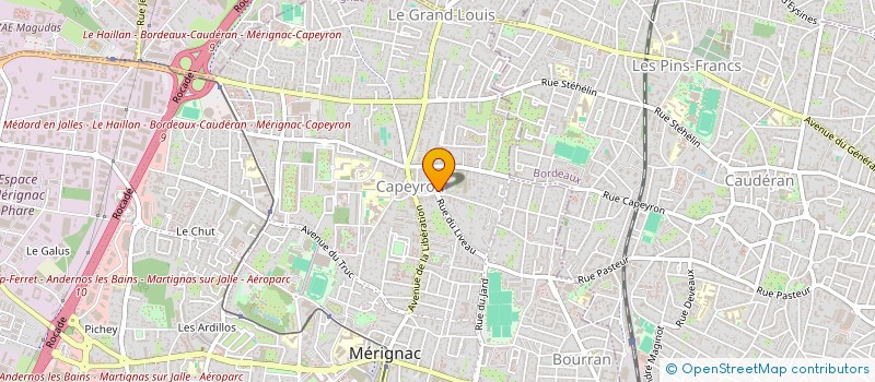 localisation de l'entreprise AGEROCLO à MERIGNAC