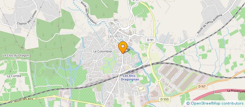 localisation de l'entreprise AGEVAR IMMO à LES ARCS