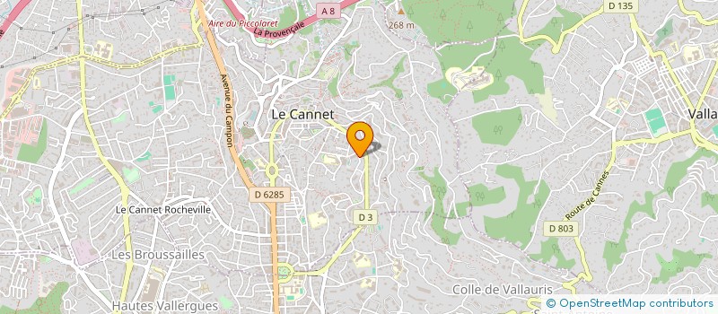 localisation de l'entreprise AGEVI à LE CANNET