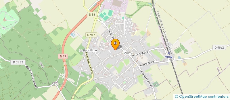 localisation de l'entreprise AGGAS à VIMY