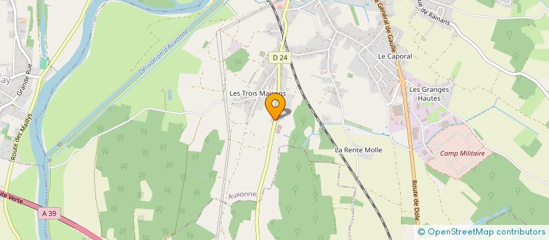 localisation de l'entreprise AGGELION SERVICES  AUXONNE