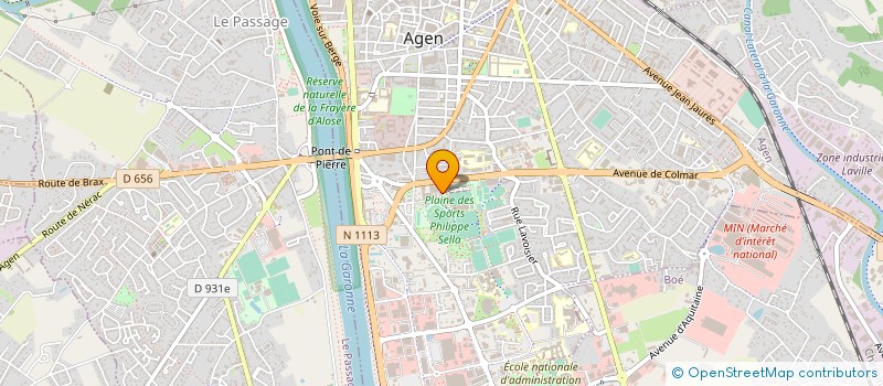 localisation de l'entreprise AGGL' OVALIE AGEN FEMININ  AGEN