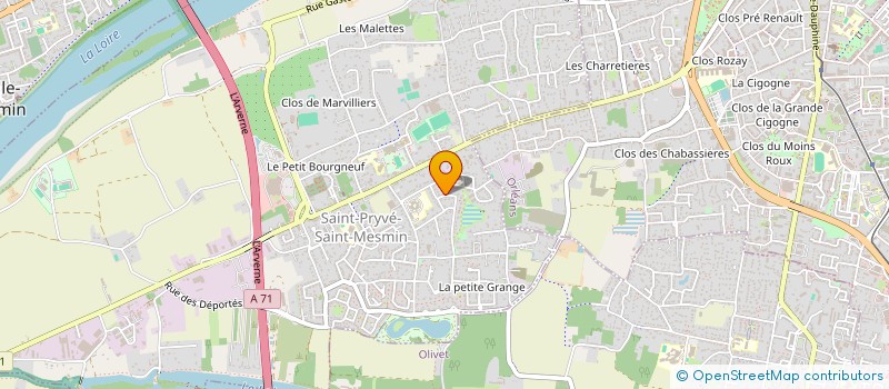 localisation de l'entreprise AGGLO TAXI 45 à SAINT-PRYVE-SAINT-MESMIN
