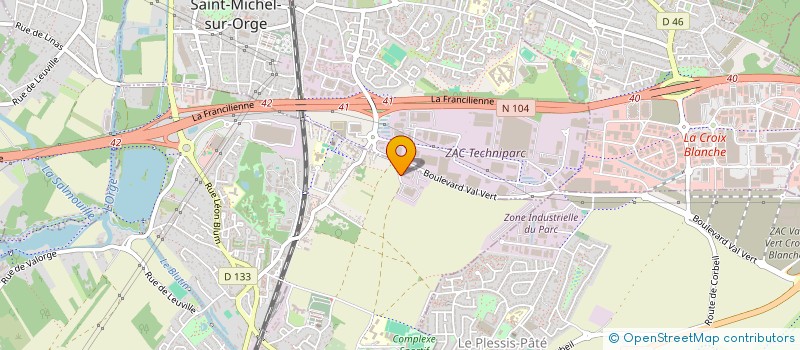 localisation de l'entreprise AGGREKO LOCATION à BRETIGNY-SUR-ORGE