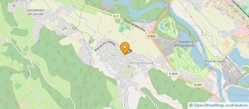 localisation de l'entreprise AGH  ARTIGUELOUVE