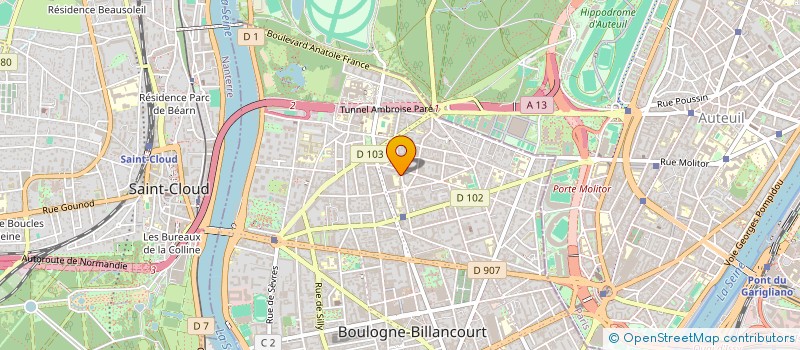 localisation de l'entreprise AGILCONSEIL  BOULOGNE-BILLANCOURT