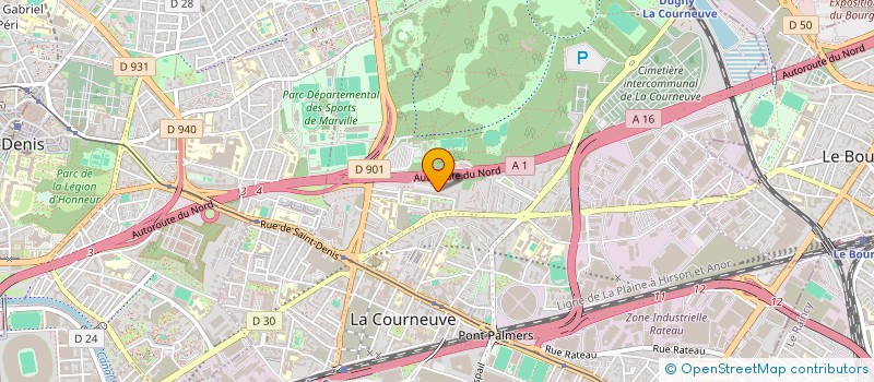 localisation de l'entreprise AGILEMIND & DESIGN à LA COURNEUVE