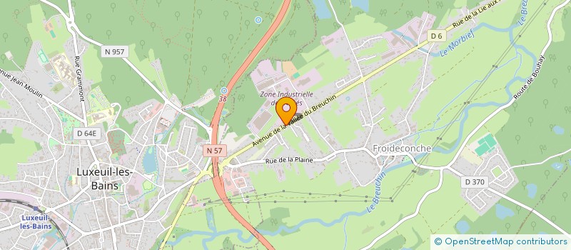 localisation de l'entreprise AGILIANCE LUXEUIL-LES-BAINS  FROIDECONCHE