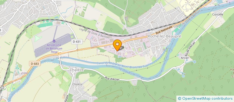 localisation de l'entreprise AGILIANCE SYNERGIE  ROCHE-LEZ-BEAUPRE