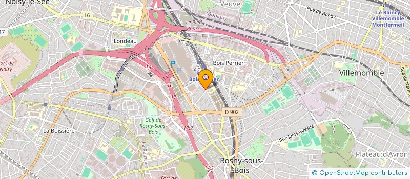 localisation de l'entreprise AGIR + à ROSNY-SOUS-BOIS