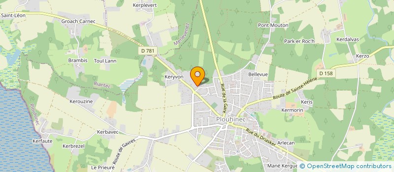 localisation de l'entreprise AGIR AVEC VOUS POUR PLOUHINEC  PLOUHINEC