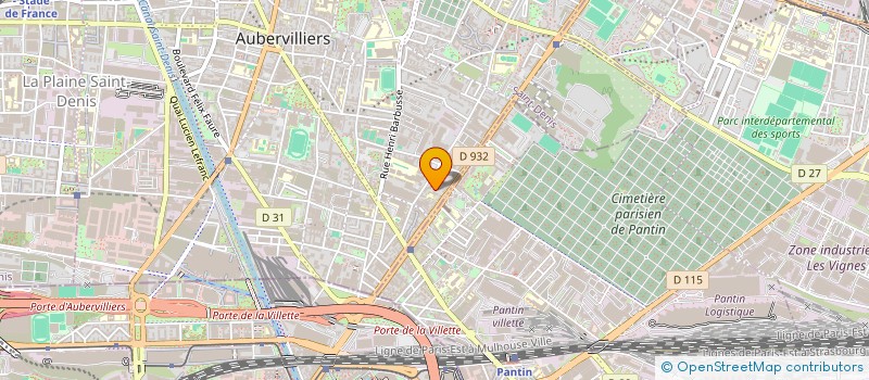 localisation de l'entreprise AGIR CONTRE L'INDIFFERENCE, POUR LA DIGNITE, L'EXISTENCE ET LA SOLIDARITE à AUBERVILLIERS
