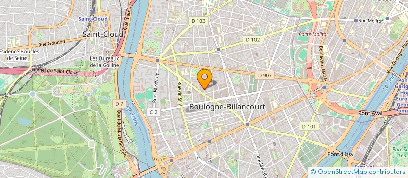 localisation de l'entreprise AGIR FINANCE à BOULOGNE-BILLANCOURT