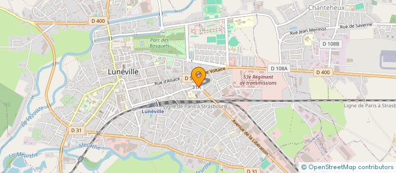 localisation de l'entreprise AGIR HISTORIQUE (AMICALE DES GROUPES INTERNATIONAUX DE RECONSTITUTION HISTORIQUE)  LUNEVILLE