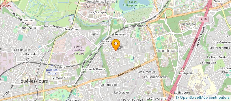 localisation de l'entreprise AGIR POUR L'EDUCATION ET LA JEUNESSE à JOUE-LES-TOURS