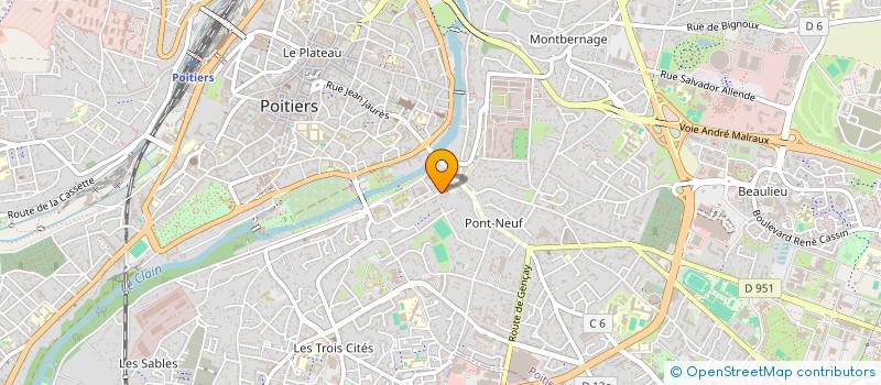 localisation de l'entreprise AGIR POUR LA DEFENSE DE L'ENVIRONNEMENT, DU PATRIMOINE ET DE NOTRE HABITAT 86 à POITIERS