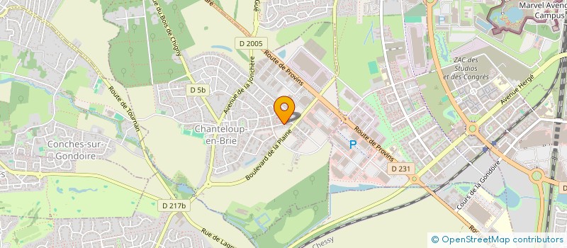 localisation de l'entreprise AGIR POUR LA PREVENTION ET LA PROMOTION DE LA SANTE A2PS  CHANTELOUP-EN-BRIE