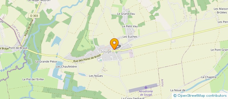 localisation de l'entreprise AGIR POUR LA QUALITE DE LA VIE VALLEE DU LOIR à SOUGE