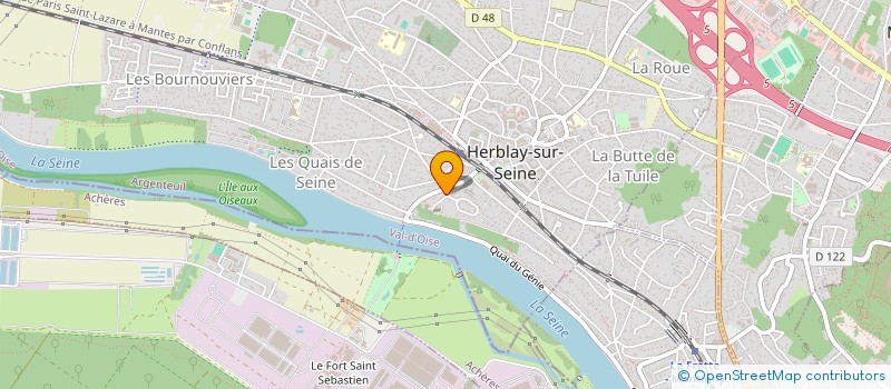 localisation de l'entreprise AGIR POUR LA SAUVEGARDE DU SECTEUR DE L'EGLISE A HERBLAY-SUR-SEINE (AGISSE)  HERBLAY-SUR-SEINE