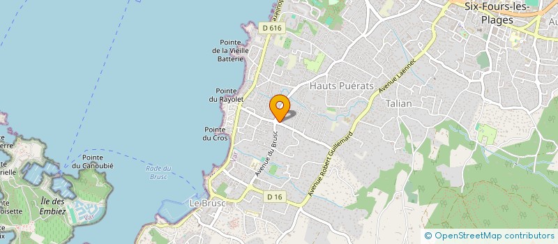 localisation de l'entreprise AGIR POUR LA TERRE à SIX-FOURS-LES-PLAGES