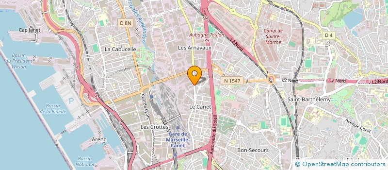 localisation de l'entreprise AGIR POUR LE DEVELOPPEMENT D'ACTIONS D'INSERTION à MARSEILLE