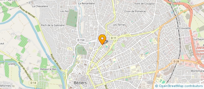 localisation de l'entreprise AGIR POUR TRAVAILLER & ENTREPRENDRE à BEZIERS