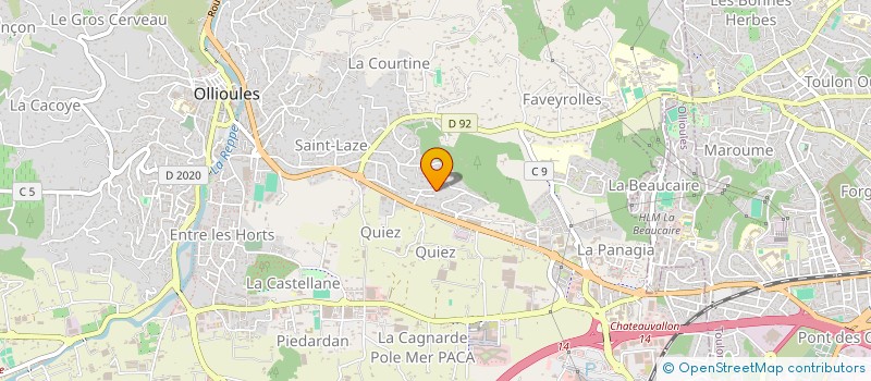 localisation de l'entreprise AGIR SOLAIRE  OLLIOULES