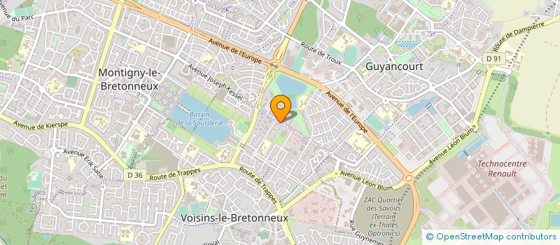 localisation de l'entreprise AGIS VOYAGES  VOISINS-LE-BRETONNEUX