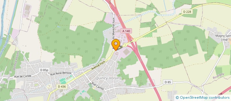 localisation de l'entreprise AGISCOM à QUINCY-VOISINS